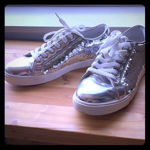 Silver Sequence Sneakers
